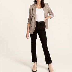 NWT J. Crew 9” Billie Demi Boot Crop Black Jeans